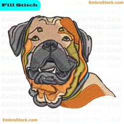 Dog Face Realistic Dogs Embroidery Design 2