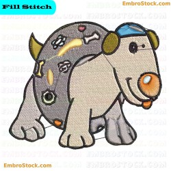 Dog Fiesty Dogs Embroidery Design 1