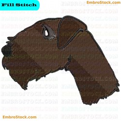 Dog Head Embroidery Design 70