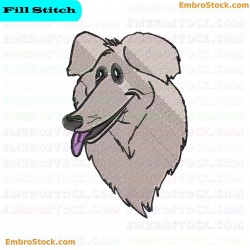 Dog Head Embroidery Design 72