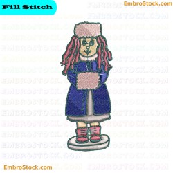 Doll Embroidery Design 5