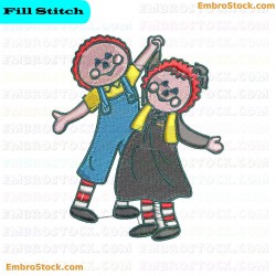 Dolls Embroidery Design 2