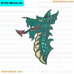 Dragon Embroidery Design 4