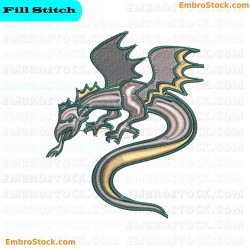 Dragon Embroidery Design 6