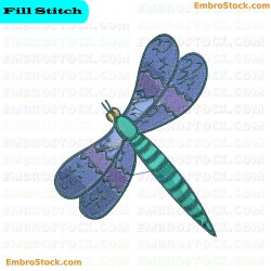 Dragonfly Embroidery Design 72