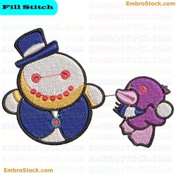 Duck Characters Embroidery Design 6