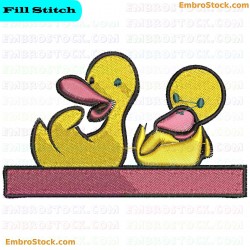 Duck Embroidery Design 11