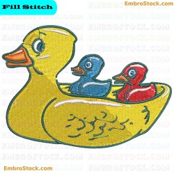 Duck Embroidery Design 17