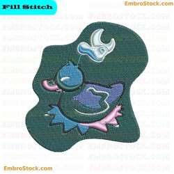 Duck Embroidery Design 2