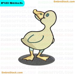 Duck Embroidery Design 6