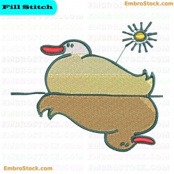 Duck Embroidery Design 7