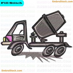 Dump Truck Embroidery Design 4