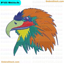 Eagle Head Embroidery Design 15