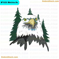 Eagle Head Embroidery Design 1