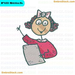 Educational Character Embroidery Design 11