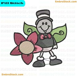 Elegant Bug Character Embroidery Design 13