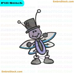 Elegant Bug Embroidery Design 5