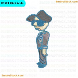 Elegantly Character Embroidery Design 14