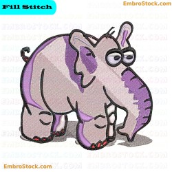 Elephant Embroidery Design 13