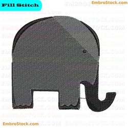 Elephant Embroidery Design 14