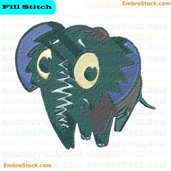 Elephant Embroidery Design 18