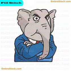 Elephant Embroidery Design 28