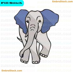 Elephant Embroidery Design 2