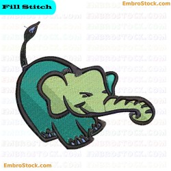 Elephant Embroidery Design 35