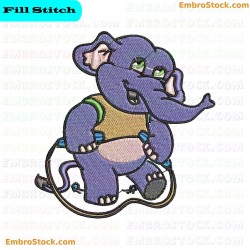 Elephant Embroidery Design 8