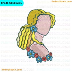 Face Off Lady Embroidery Design 2