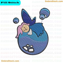 Fairy Character Embroidery Design 8