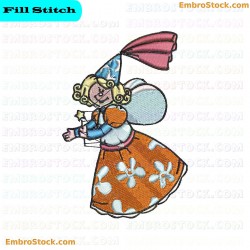 Fairy Fairies Floral Embroidery Design 4