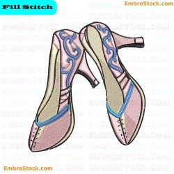 Fancy Shoes Embroidery Design 3