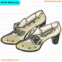 Fancy Shoes Embroidery Design 4