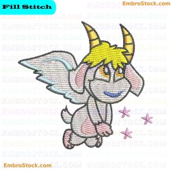 Fantasy Animal Angel Embroidery Design 7