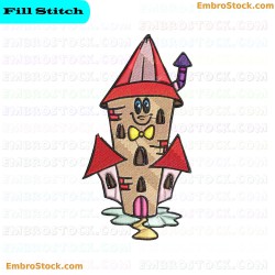 Fantasy Castle Embroidery Design 5