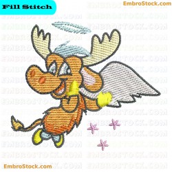 Fantasy Cow Angel Embroidery Design 4