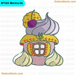 Fantasy House Embroidery Design 1