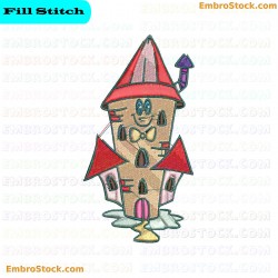 Fantasy House Embroidery Design 8