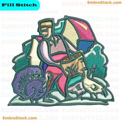 Farm Scene Embroidery Design 26