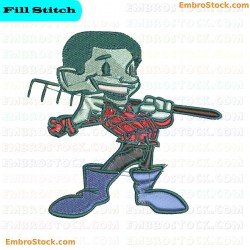 Farmer Character Embroidery Design 9