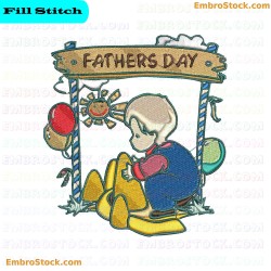 Fathers Day Embroidery Design 10