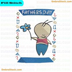 Fathers Day Embroidery Design 1