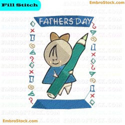 Fathers Day Embroidery Design 4