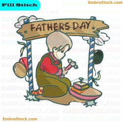 Fathers Day Embroidery Design 8