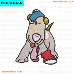 Feisty Dog Embroidery Design 5