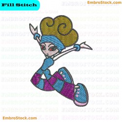 Female Character Embroidery Design 7