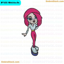 Female Character Embroidery Design 8