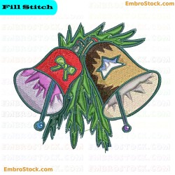 Festive Bell Embroidery Design 6