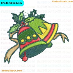 Festive Bells Embroidery Design 3